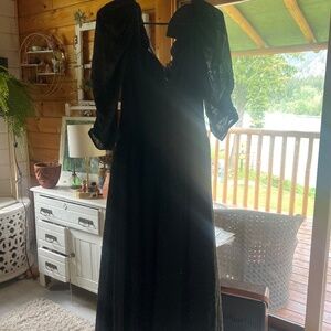 Long black vintage dress